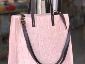 cg57510 Bolso de piel italiana de coco con cremallera